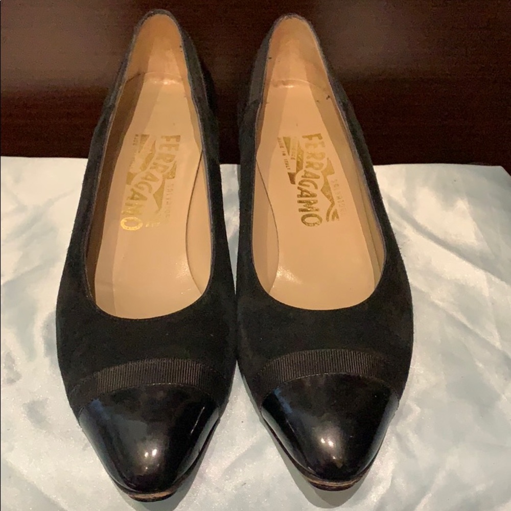 Ferragamo Black Suede Shoes